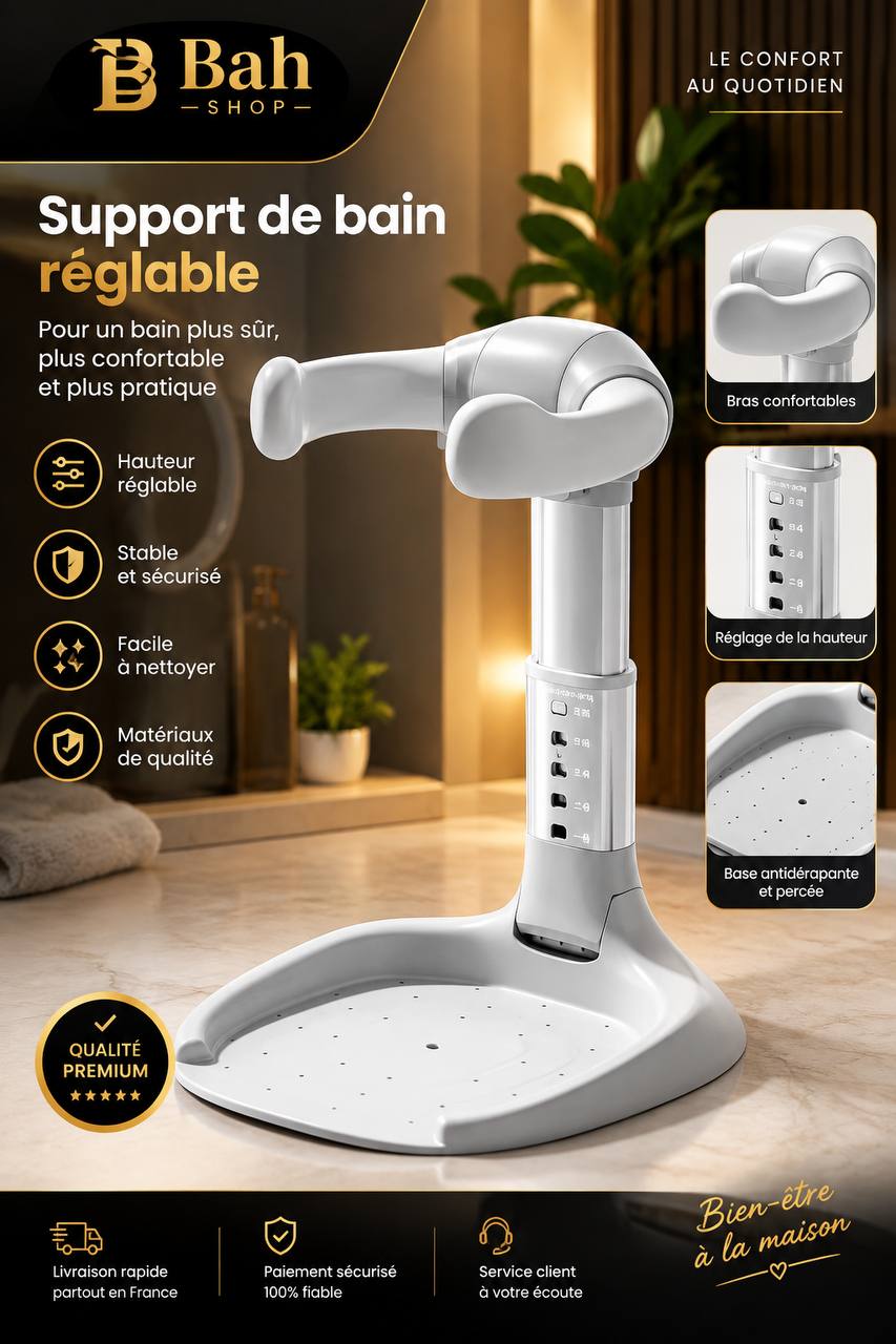 Support de Douche Ergonimique Pliable pour Bébé & Enfant