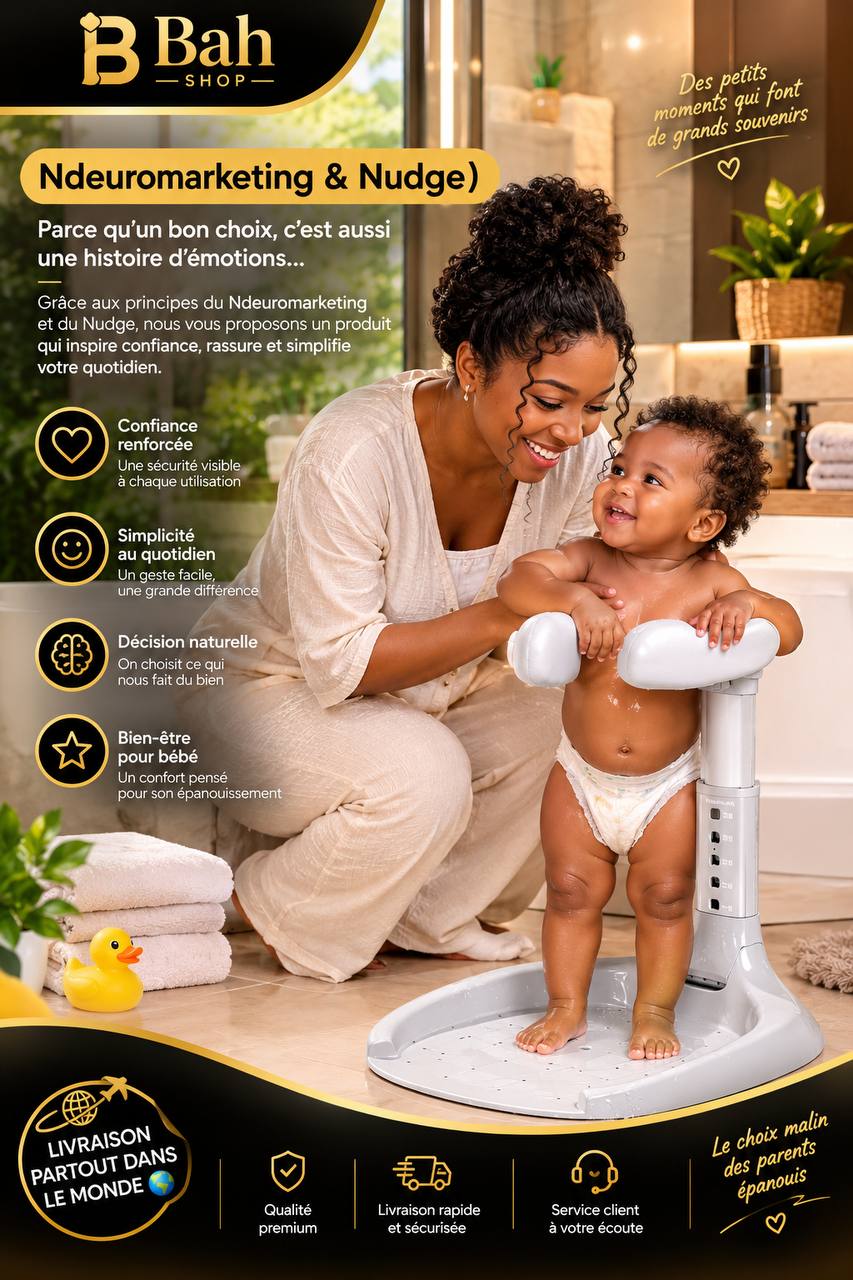 Support de Douche Ergonimique Pliable pour Bébé & Enfant