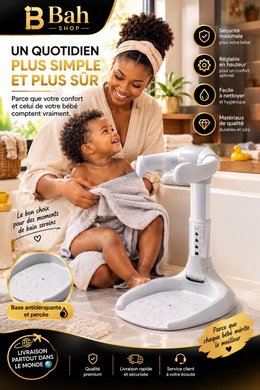 Support de Douche Ergonimique Pliable pour Bébé & Enfant